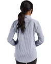 Notre Dame Fighting Irish Alumni - Cutter & Buck Skyline Epic Confidence Recycled Gingham Womens Long Sleeve Dress Shirt  Navy Blue/White Back Thumbnail Image