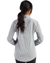 Michigan State Spartans Cutter & Buck Skyline Epic Confidence Recycled Gingham Womens Long Sleeve Dress Shirt  Hunter/White Back Thumbnail Image