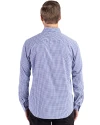 Real Salt Lake Cutter & Buck Skyline Epic Confidence Recycled Gingham Mens Big & Tall Long Sleeve Dress Shirt Tour Blue/White Back Thumbnail Image