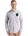 Austin FC - Cutter & Buck Skyline Epic Confidence Recycled Pinstripe Mens Big & Tall Long Sleeve Dress Shirt Elemental Grey/White Front Thumbnail Image