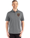 Real Salt Lake Cutter & Buck Advantage Refresh Epic Confidence Recycled Mens Tri-Blend Pique Polo Elemental Grey Front Thumbnail Image
