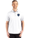 Sporting Kansas City Cutter & Buck Advantage Refresh Epic Confidence Recycled Mens Tri-Blend Pique Polo White Front Thumbnail Image