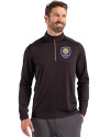 Orlando City SC Cutter & Buck Coastline Epic Comfort Recycled Mens Quarter Zip Black Front Thumbnail Image