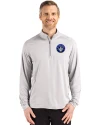 CF Montréal Cutter & Buck Coastline Epic Comfort Recycled Mens Quarter Zip CONCRETE Front Thumbnail Image