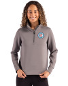 Chicago Fire FC Cutter & Buck Roam Epic Versatility Recycled Womens Quarter Zip Pullover Elemental Grey Front Thumbnail Image