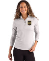LAFC Cutter & Buck Coastline Epic Comfort Recycled Women’s Quarter Zip CONCRETE Front Thumbnail Image