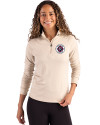 New England Revolution Cutter & Buck Coastline Epic Comfort Recycled Women’s Quarter Zip Wheat Front Thumbnail Image