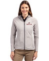 Santa Clara Broncos Cutter & Buck Adapt Eco Knit Hybrid Recycled Womens Full Zip Jacket Polished Medium Gray Front Thumbnail Image