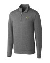 Green Bay Packers Cutter & Buck Shoreline Heathered Quarter Zip Mens Pullover Charcoal Heather Mannequin Thumbnail Image
