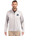 Old Dominion Monarchs Cutter & Buck Evoke Softshell Recycled Full Zip Mens Jacket CONCRETE Front Thumbnail Image