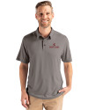 Santa Clara Broncos Cutter & Buck Coastline Epic Comfort Recycled Mens Polo Elemental Grey Front Thumbnail Image