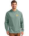 Athletics Cutter & Buck Adapt Knit Recycled Mens Heathered Hooded Pullover Hunter Heather Front Thumbnail Image