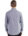 Toronto Blue Jays Cooperstown Cutter & Buck Skyline Epic Confidence Recycled Gingham Mens Big & Tall Long Sleeve Dress Shirt Navy Blue/White Back Thumbnail Image
