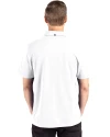 Tampa Bay Rays Cooperstown Cutter & Buck Advantage Refresh Epic Confidence Recycled Mens Tri-Blend Pique Polo White Back Thumbnail Image