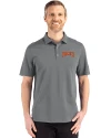 Pittsburgh Pirates Cooperstown Cutter & Buck Advantage Refresh Epic Confidence Recycled Mens Tri-Blend Pique Polo Elemental Grey Front Thumbnail Image