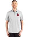 Los Angeles Angels City Connect Cutter & Buck Advantage Refresh Epic Confidence Recycled Mens Tri-Blend Pique Polo CONCRETE Front Thumbnail Image