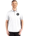 Houston Astro Mono Cutter & Buck Advantage Refresh Epic Confidence Recycled Mens Tri-Blend Pique Polo White Front Thumbnail Image