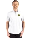 Athletics Cutter & Buck Advantage Refresh Epic Confidence Recycled Mens Tri-Blend Pique Polo White Front Thumbnail Image