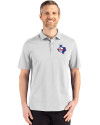 Texas Rangers Cooperstown Cutter & Buck Advantage Refresh Epic Confidence Recycled Mens Tri-Blend Pique Polo CONCRETE Front Thumbnail Image