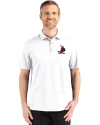 St. Louis Cardinals Cooperstown Cutter & Buck Advantage Refresh Epic Confidence Recycled Mens Tri-Blend Pique Polo White Front Thumbnail Image