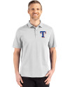 Texas Rangers Cutter & Buck Advantage Refresh Epic Confidence Recycled Mens Tri-Blend Pique Polo CONCRETE Front Thumbnail Image