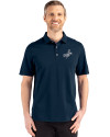 Los Angeles Dodgers Mono Cutter & Buck Advantage Refresh Epic Confidence Recycled Mens Tri-Blend Pique Polo Liberty Navy Front Thumbnail Image