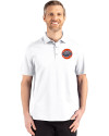 HoustonAstrosCooperstown- Cutter & Buck Advantage Refresh Epic Confidence Recycled Mens Tri-Blend Pique Polo White Front Thumbnail Image