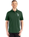 Athletics Cooperstown Cutter & Buck Advantage Refresh Epic Confidence Recycled Mens Tri-Blend Pique Polo Hunter Green Front Thumbnail Image