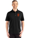 View image 1: San Francisco Giants Cutter & Buck Advantage Refresh Recycled Cotton-Blend Pique Mens Polo Black Front