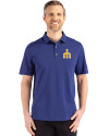 Seattle Mariners Cooperstown Cutter & Buck Advantage Refresh Epic Confidence Recycled Mens Tri-Blend Pique Polo Tour Blue Front Thumbnail Image