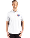 Montreal Expos Cooperstown Cutter & Buck Advantage Refresh Epic Confidence Recycled Mens Tri-Blend Pique Polo White Front Thumbnail Image