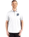 Los Angeles Dodgers City Connect- Cutter & Buck Advantage Refresh Epic Confidence Recycled Mens Tri-Blend Pique Polo White Front Thumbnail Image