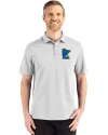 Minnesota Twins City Connect Cutter & Buck Advantage Refresh Epic Confidence Recycled Mens Tri-Blend Pique Polo CONCRETE Front Thumbnail Image