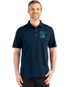 Minnesota Twins City Connect Cutter & Buck Advantage Refresh Epic Confidence Recycled Mens Tri-Blend Pique Polo Liberty Navy Front Thumbnail Image