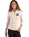 Toronto Blue Jays Cooperstown Cutter & Buck Coastline Epic Comfort Recycled Women’s Quarter Zip Wheat Front Thumbnail Image