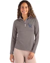 Colorado Rockies Cutter & Buck Coastline Epic Comfort Recycled Women’s Quarter Zip Elemental Grey Front Thumbnail Image