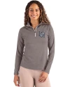 Washington Nationals Cooperstown Cutter & Buck Coastline Epic Comfort Recycled Women’s Quarter Zip Elemental Grey Front Thumbnail Image