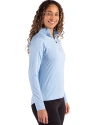 Cleveland Guardians Mono Cutter & Buck Coastline Epic Comfort Recycled Women’s Quarter Zip Atlas Light Blue Side Thumbnail Image