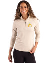 Seattle Mariners Cooperstown Cutter & Buck Coastline Epic Comfort Recycled Women’s Quarter Zip Wheat Front Thumbnail Image