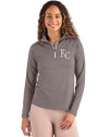 Kansas City Royals Cutter & Buck Coastline Epic Comfort Recycled Women’s Quarter Zip Elemental Grey Front Thumbnail Image