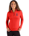 Los Angeles Angels Cutter & Buck Coastline Epic Comfort Recycled Women’s Quarter Zip Red Front Thumbnail Image