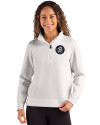 Baltimore Orioles City Connect Cutter & Buck Roam Epic Versatility Recycled Womens Quarter Zip Pullover Solitare Front Thumbnail Image