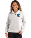 View image 10: Minnesota Twins City Connect Cutter & Buck Roam Recycled Buttery-Soft Knit Womens Quarter Zip Pullover Solitaire Front