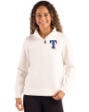 Texas Rangers Cutter & Buck Roam Epic Versatility Recycled Womens Quarter Zip Pullover Shell Front Thumbnail Image