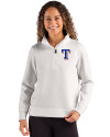 Texas Rangers Cutter & Buck Roam Epic Versatility Recycled Womens Quarter Zip Pullover Solitare Front Thumbnail Image