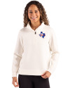 Texas Rangers Cooperstown Cutter & Buck Roam Epic Versatility Recycled Womens Quarter Zip Pullover Shell Front Thumbnail Image