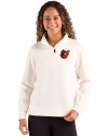 Baltimore Orioles Cooperstown Cutter & Buck Roam Epic Versatility Recycled Womens Quarter Zip Pullover Shell Front Thumbnail Image