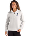 Detroit Tigers Cutter & Buck Roam Epic Versatility Recycled Womens Quarter Zip Pullover Solitare Front Thumbnail Image