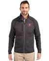 View image 4: San Francisco 49ers Cutter & Buck Mainsail Sweater-Knit Mens Full Zip Jacket Charcoal Heather Front