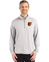 Baltimore Orioles Cutter & Buck Coastline Epic Comfort Recycled Mens Quarter Zip CONCRETE Front Thumbnail Image